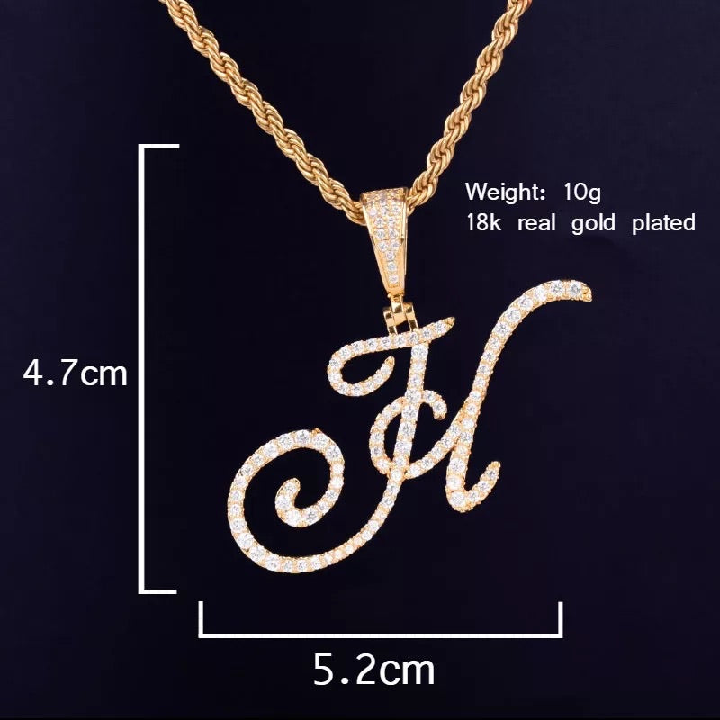 Cursive font (rope chain)