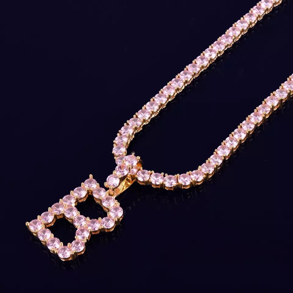 Pink Classic tennis pendant