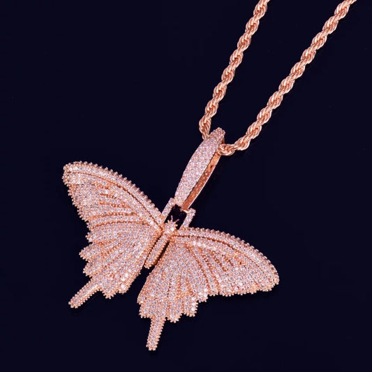 Pink Butterfly Pendant